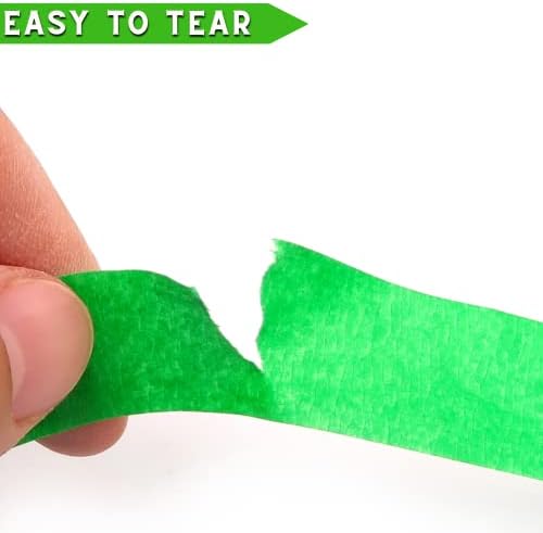 ピンストライプテープ 5ロール - マスキングテープ 1/16インチ、1/8インチ、1/4インチ、1/2インチ、3/4インチ - 薄いペインターマスキング自動車テープ DIY、車、自動車、ペイント、アート、タンブラー用 (グリーン)