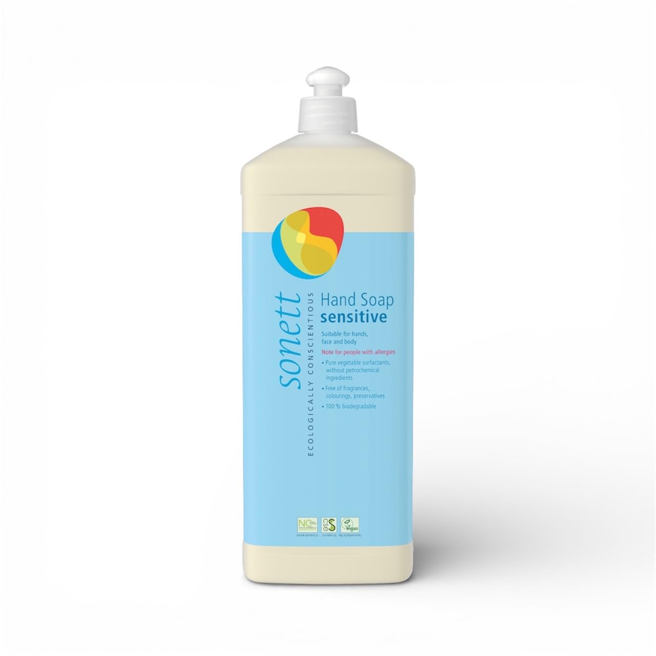 Sonett Organic Hand soap Sensitive 1L (For Sensitive Skin children & Adults)