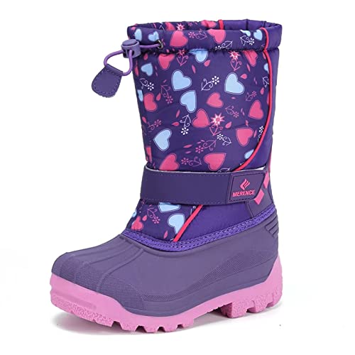 CIOR Kids Waterproof Fur-Lined Snow Boots