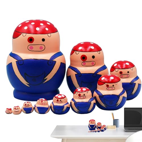 Poupées d'art populaire matriochka en bois de collection