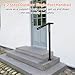 Single Post Handrail, 1-2 Step Handrails-Outdoor Stair Rail-Single Post Wrought Iron Handrail with DIY Tool Kit, 38