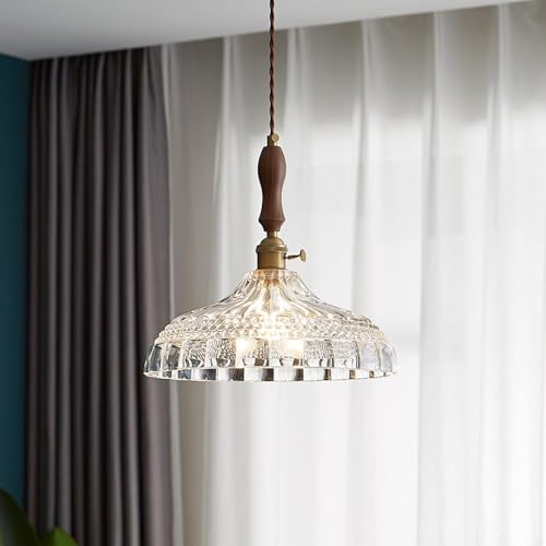 Lámpara de araña retro de cristal con cable ajustable para techos elegantes 5