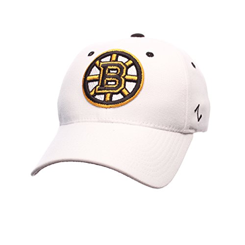 NHL Zephyr Boston Bruins Mens Breakaway Hat, Large, White
