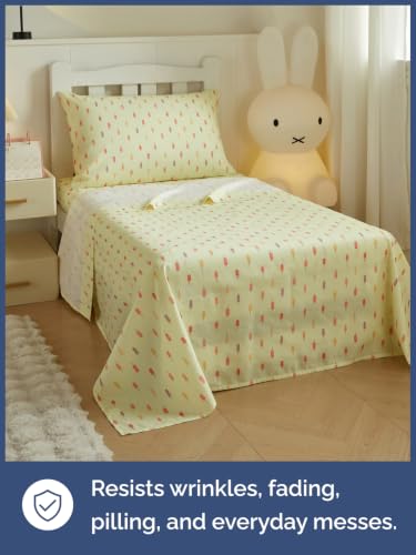 Image of Kids Twin Size Popsicle Bed Sheets - 3 Piece Kids Popsicle Sheet Set - Summer Treat Bedding - Ultra-Soft, Cute & Cozy - Breathable & Machine Washable - Sweet Bed Set for Boys, Girls, Teens & Toddlers