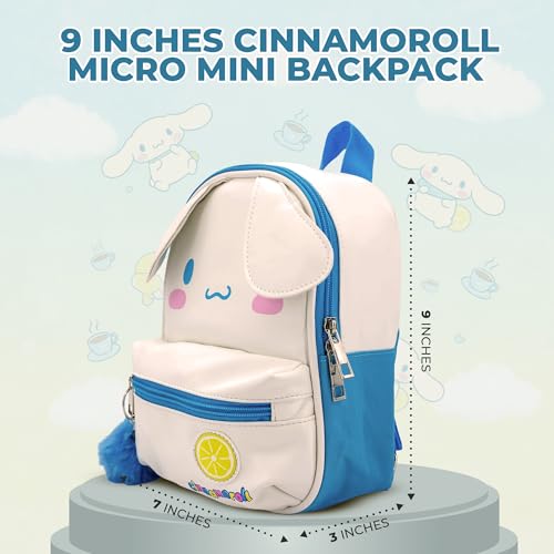 AI ACCESSORY INNOVATIONS Hello Kitty’s Cinnamoroll 9” Micro Mini Backpack Purse Featuring a 3D Ears & Pompom Dangle, White by AI ACCESSORY INNOVATIONS - Used condition - Image 3