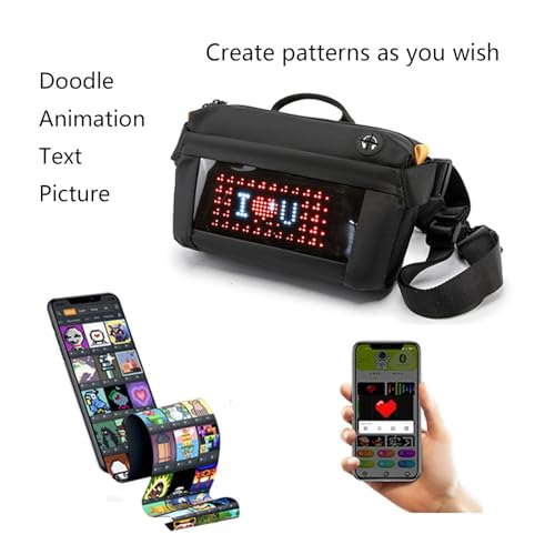 Slings Bag With LED Display Crossbody Shoulder Bags Chest Backpack Cycling Travel Daypack For Men Women Led Slings2