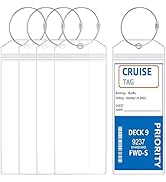 FRXAEZTG Pack of 5 Luggage Tags Suitcase Tags, 19.2 x 9 cm Large Luggage Tags for Cruises...