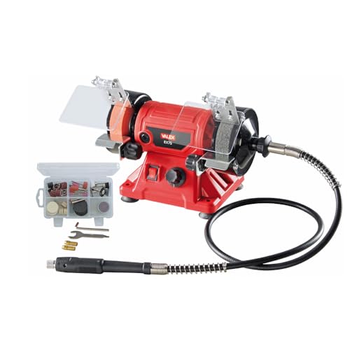 MOLA DA BANCO SMERIGLIATRICE LUCIDATRICE 150W COMBINATA EX75 + ACCESSORI VALEX