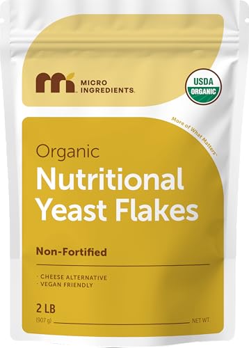 Micro Ingredients Organic Non-Fortified Nutritional Yeast Flakes, 2 Pounds |