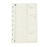 Eagle Discbound Refill Paper, Inner Core, Planner Refills, Paper for Junior Size Discbound Notebooks, Arc Notebooks, 8-Hole Punched, 30 Sheets, 8.5"x5.5" (Daily Planner)