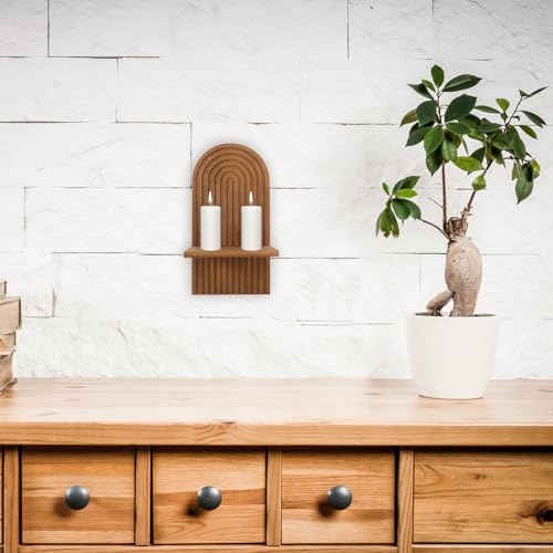 Candelabro de pared de madera para decorar tu comedor con un cálido estilo bohemio 8