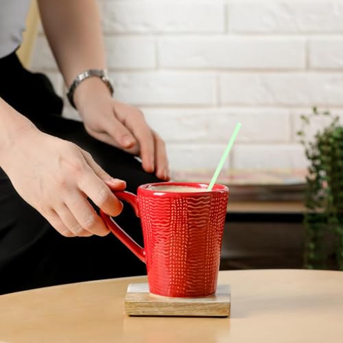 Image of Healeved Disposable Plastic Straws 10 Inch Flat Mouth Drinking Straws for Smoothies Cold and Hot Beverages Party Wedding Birthday Favors