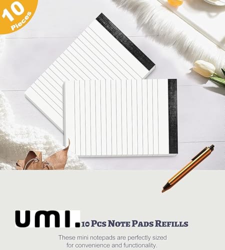 Image of Amazon Brand - Umi 10pc Pack A5 Size Small Ruled Notepads 21 x 14 cms,35 Sheets Each