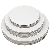 Qiqee 10 Inch Gold Cake Boards Round 40-Packs Circles Rounds Base Food - View #5