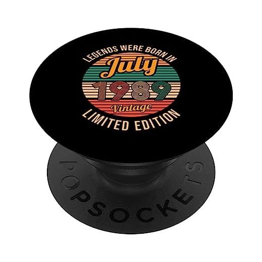 Las leyendas nacieron en Julio 1989 Cumpleaños 34 PopSockets PopGrip Intercambiable
