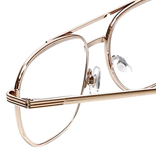 Image of Calabria 1106 Metal Aviator Reading Glasses in Gun-Metal or Gold