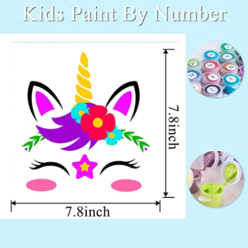 Ceuhrog 4 Pack Paint By Numbers For Kids Ages 4-8, Children Beginners Easy Acrylic Watercolor Paint Numbers Canvas Art For Kids Ages 8-12, Diy Cartoon Animals Oil Painting For Home Wall Decor #TOP2