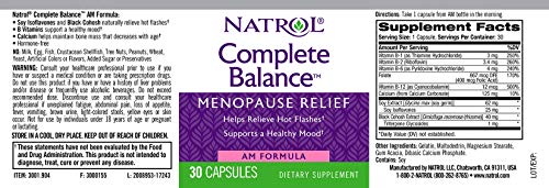 Natrol Complete Balance A.m./P.m. Capsules For Menopause Relief, Helps Relieve Hot Flashes And Night Sweats, Complete Day And Night Menopause Support, Provides Mood Support, 30 Count (Pack Of 2) #TOP4