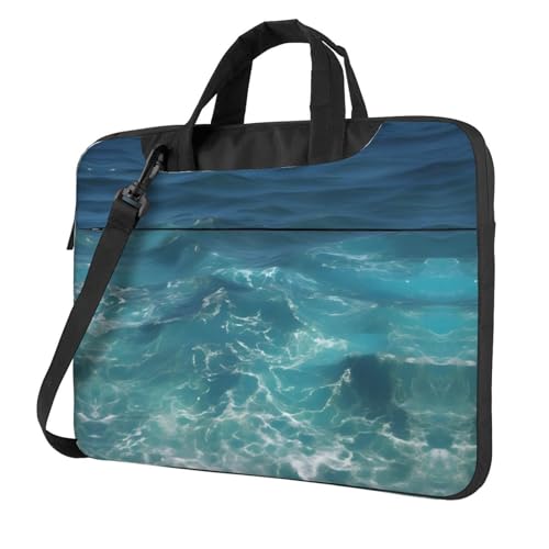 The Deep Ocean - Bolso bandolera multifuncional para ordenador portátil, 14.96 pulgadas de largo, maletín de hombro