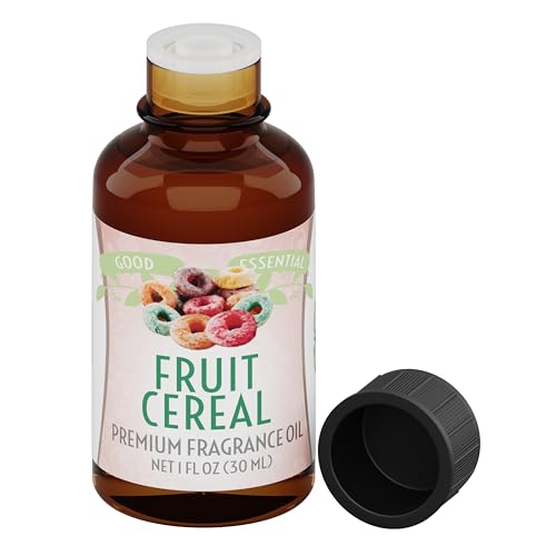 Image of Good Essential Professional Fruity Cereal Fragrance Oil 1 fl oz (30ml) for Candles, Soaps, Lotions, Perfume, Diffuser, Candle Making, Scented Oils