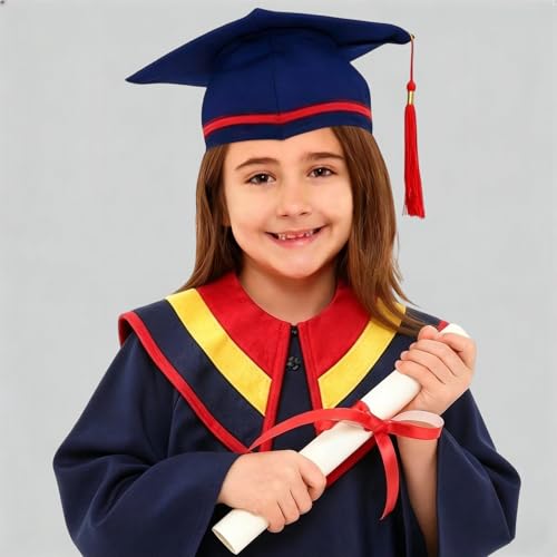 Image of Kindergarten 2025 Graduation Cap and Gown Tassel Sets with Charm 2PCS Graduations Stoles for Kids Grad Party Clothes