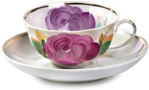 Dulyovo Porcelain 'Agashki' Teacup and Saucer