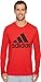 adidas Men's Badge Of Sport Classic Long-Sleeve Tee, Scarlet/Black, Medium