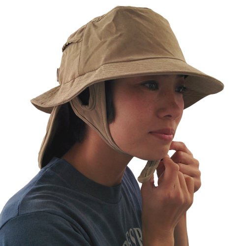 Airsup Bucket Hat For Stand Up Paddle Surf & Sun Protection Wide Brim Fast Drying Polyester Sand Color #TOP2