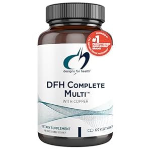Designs for Health DFH Complete Multi with Copper – Comprehensive Multi Vitamin + Mineral Supplement with Folate, 1000 IU Vitamin D, Immune Support Vitamins – Multivitamin with No Iron (120 Capsules)
