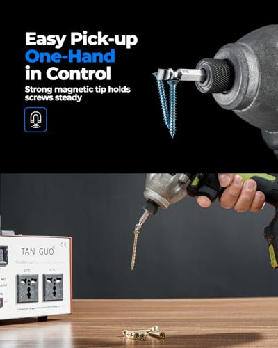 Image of toolant Double-Ended Screwdriver Power Bit,6Pcs 2 Inch PH2 /SL6,#2 Phillips Impact Driver Bits,Flat Head Drill Dit Set With Magnetic, Two Sides Screwdriver Bits Set with Storage Case