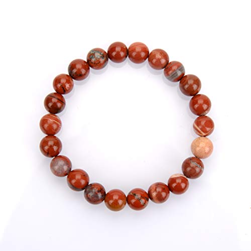 Adabele Real Natural Red River Jasper Gemstone Beaded Bracelet 7 Inch Stretch Chakras Healing Crystal Stone Jewelry Birthday Gift Gb8-33 #TOP4
