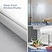 Chefru Kitchen Bathroom Waterproof Window Shades, Cordless 100% Blackout Waterproof and Oilproof Resistent, Provide Privacy and Easy Care Light Grey Window Blinds