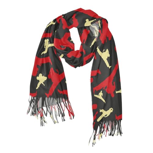Yopersonalizes Damen-Schal, Kampfsport-Schal, Pashmina-Schal, Wraps für Abendkleid, Hochzeit, Stola, warm, Winter, Geburtstag, Weihnachten, Geschenke für Frauen, mehrfarbig, 42