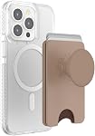 PopSockets PopWallet: Phone Grip and Wallet for Cards, Removable, Black