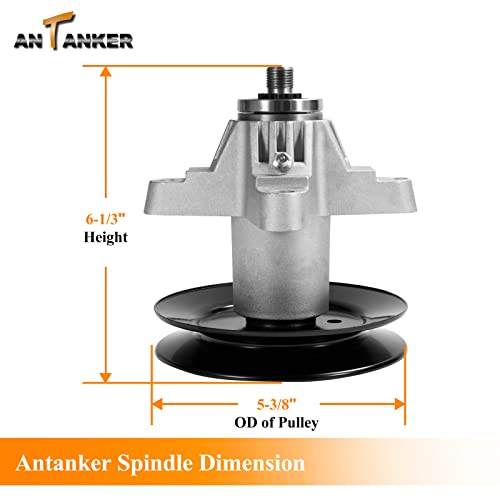 Antanker 618-04126 918-04126 Spindle Assembly 618-04125A, 918-04126A, 918-04126B, 918-04125, 918-04125A, 918-04125B Replace For Mtd Cub C Adet Troy Bilt Rzt50 Lt1050 With 50" Deck Lawn Mower 1120370 #TOP2