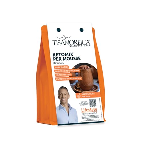 Gianluca Mech | KETOMIX® per Mousse, Preparato per Gustosa Mousse al Cacao, 400g, Senza Glutine, Keto