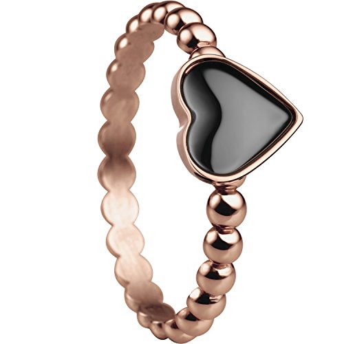 Bering Damen-Ring InnenRing Edelstahl teilvergoldet Keramik Gr. 56 (17.8) -...