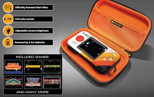 My Arcade Atari Pocket Player Bundle: Portable Video Game Console with 100 Games, Travel Case and Screen Protector Included by My Arcade - Image 2