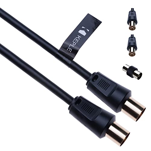 ADATTO ALLA MAGGIOR PARTE DEI DISPOSITIVI - Cavo coassiale per interni completamente schermato 3C2V ad alte prestazioni in rame senza ossigeno 75 OHM, adatto per TV, DVD, DVB, VCR, box HD, ricevitori, antenna e altri dispositivi con connessione analogica. Può inoltre essere utilizzato per l’estensione di altri cavi/adattatori.