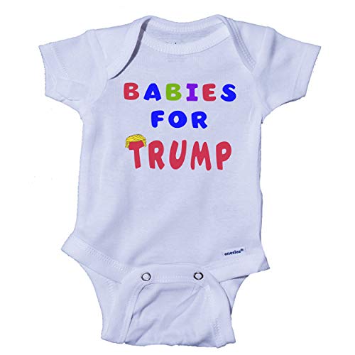 Ink Trendz Babies for Trump Onesie GOP Republican Baby Onesie Unisex baby Bodysuit (6-9 Months)