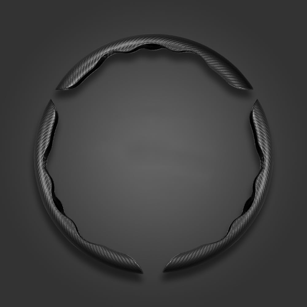 EXCTLOE Steering Wheel Cover for VW Golf Variant VIII/VI/V/IV/III Wagon Estate with Micro-Contoured Surface to Relieve Driving Fatigue,Black-Three-stage
