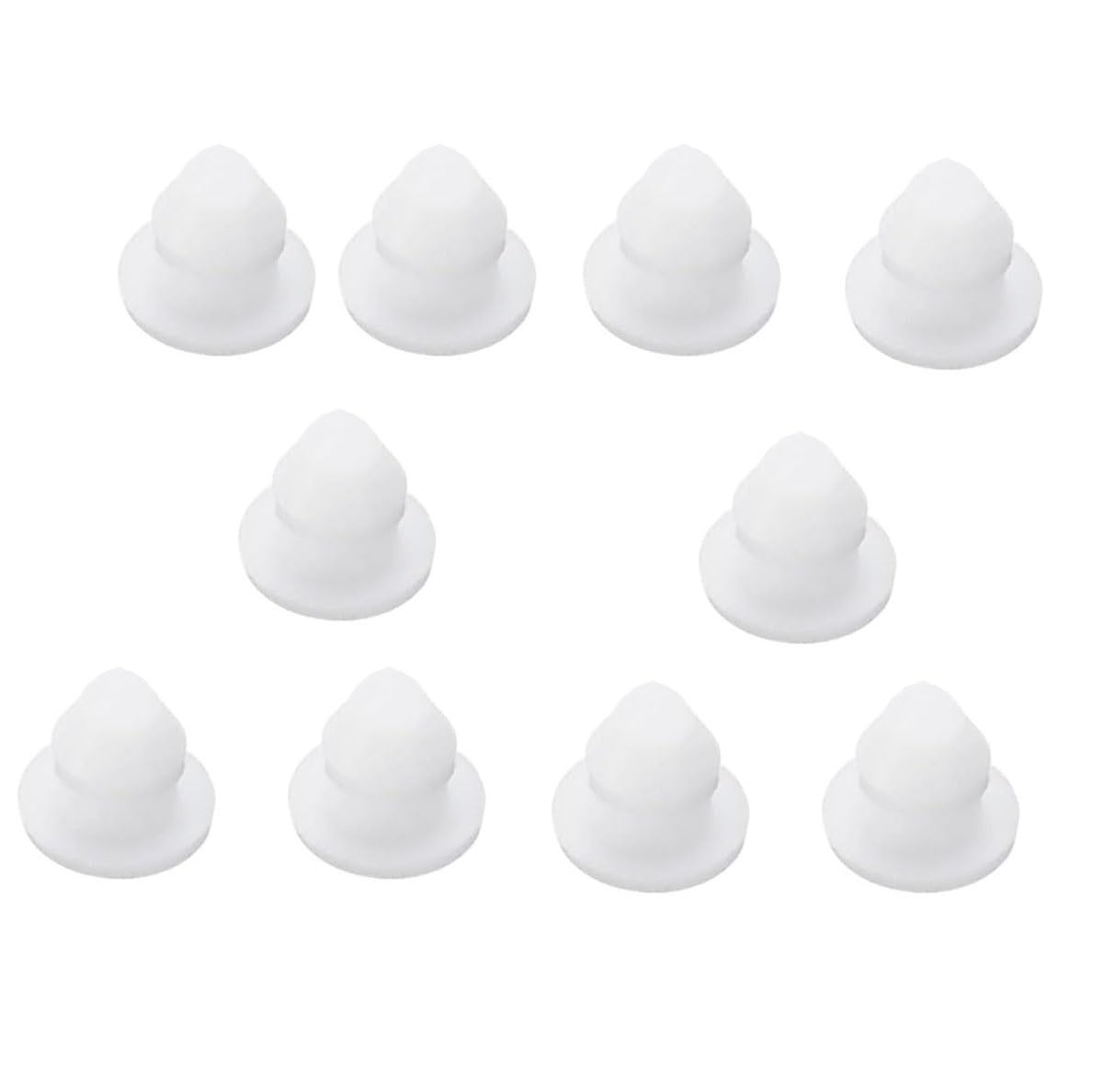 Gummi-Rohrabdeckung, Stopfloch, 10 Stück, 4,5 mm Durchmesser, Silikon, rund, Möbelknöpfe, flacher Kopf, passend für 4–4, für Schottzylinder (transparent)
