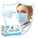 ⭐⭐⭐⭐⭐ EFFEKTIV & BEQUEM: Die Gesichtsmaske verfügt über drei Schutzschichten aus einem atmungsaktiven Material, einen verstellbaren, steifen Nasenrand und elastische Ohrbänder