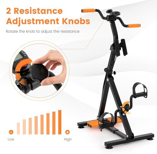Image of Strength Fitness Master Gym Mini Exercise Bike Portable Home Pedal Exerciser Home Gym Fitness Leg Arm Cardio Training for Pregnant Women, Elderly, Disabled, Men, Physio Bike