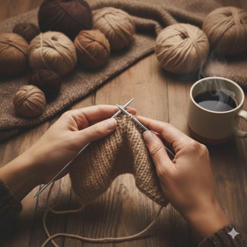 Image of Syaladeu Double Sided Aluminium Knitting Needles, 3.5mm Diameter, 23cm Length, Colour Silver, for Woolen Sweaters and Crafts, Doormat, Woolen Toys, Set of 4 Pieces, Number -10