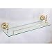 Sprinkle® Wall Mount Bathroom Bath Shower Rack Antique Inspired Ti-PVD Finish Solid Brass Material Glass Shelf Lavatory Accessories Tools and Home Improvement Bthroom Towel Holder Shampoo Basket Bars, Bathroom Accessories