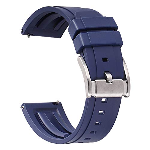 Bracelet en silicone de qualité supérieure HUAFIY bleu 24mm pour homme