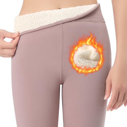 Comfyouth Thermoleggings Mädchen Winter Dicke Gefütterte Thermo Leggings...