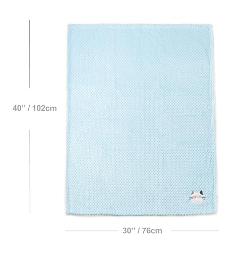 Image of CREVENT 75cmX100cm Cute Cozy Fluffy Warm Baby Blanket for Girls Infants Toddlers' Bedding Crib Cot Stroller, Baby Shower Birthday Newborn's Gift Pink- Cat