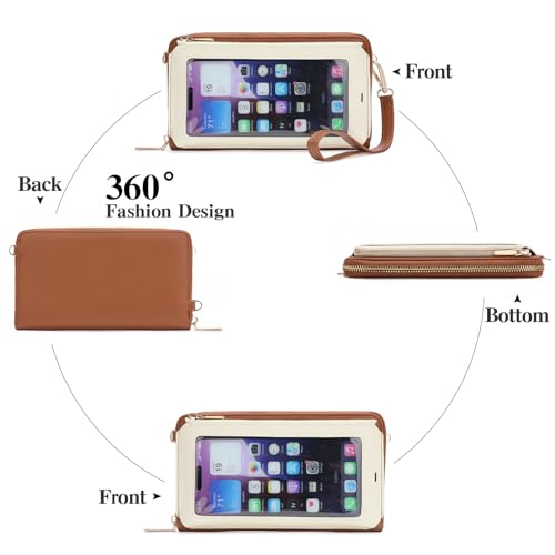 Image of GOIACII Phone Purse Crossbody Bags for Women Small Travel Wallet Touch Screen RFID Blocking